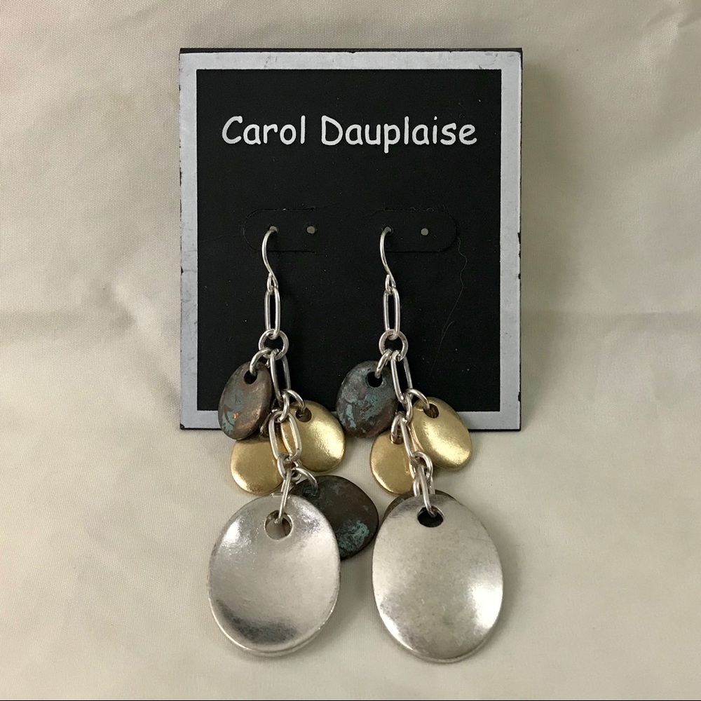 NEW Carol Dauplaise  Dangle Costume Earrings